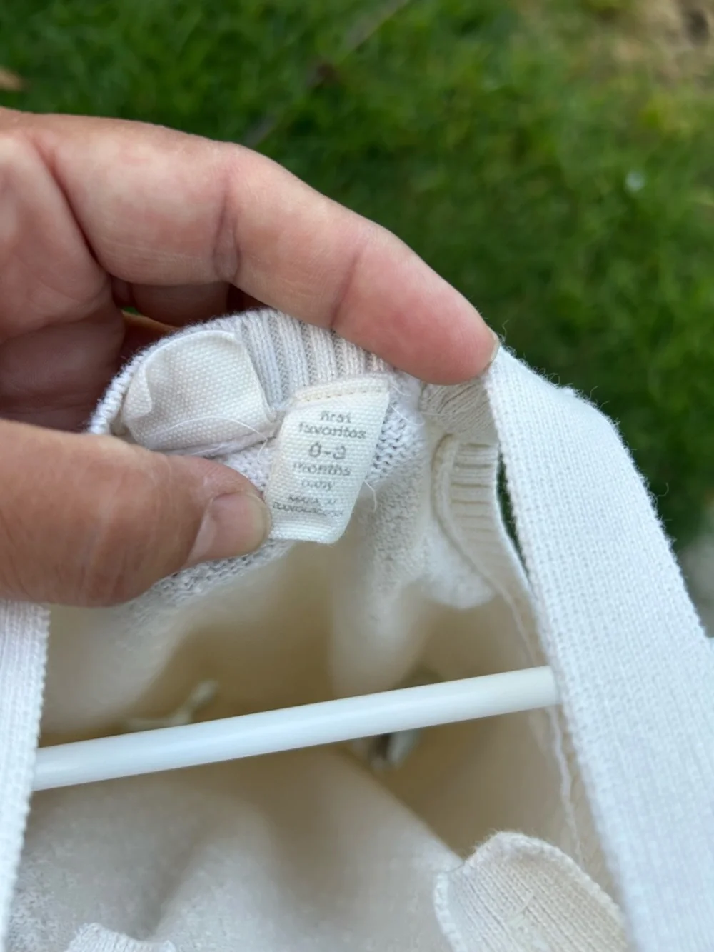 GAP Cream Knit Baby Overalls